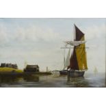 Alan S Philpott (British 20th century): Fishing Boats off the Coast,