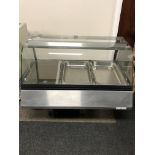 Ubert Gastrotechnik window serve over refrigerated counter, W108cm, H88cm,