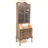 Early 20th century mahogany bureau bookcase,