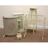 Painted bedside cabinet, single door, plinth base (W39cm, H71cm,