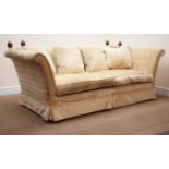 Laura Ashley Knole drop arm sofa, upholstered in Villandry Champagne fabric,