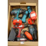 Two Makita 8391D cordless drills with chargers,