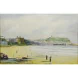 Robert Sheader (British 20th century): Scarborough South Bay, oil on board signed 49.5cm x 74.