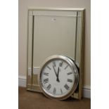 Silvered rectangular wall mirror (W66cm,