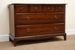 Stag chest, four short and two long drawers, W107cm, H72cm,