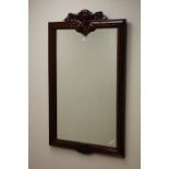 Classical style mahogany framed bevel edge wall mirror, W67cm,