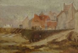 Staithes Group (19th/20th century): 'A Misty Morning at Staithes - Low Tide',