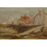 Staithes Group (19th/20th century): 'A Misty Morning at Staithes - Low Tide',