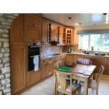 Complete Practical Kitchen area with solid light oak patina doors and facias,