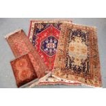 Persian style red ground hand knotted rug,