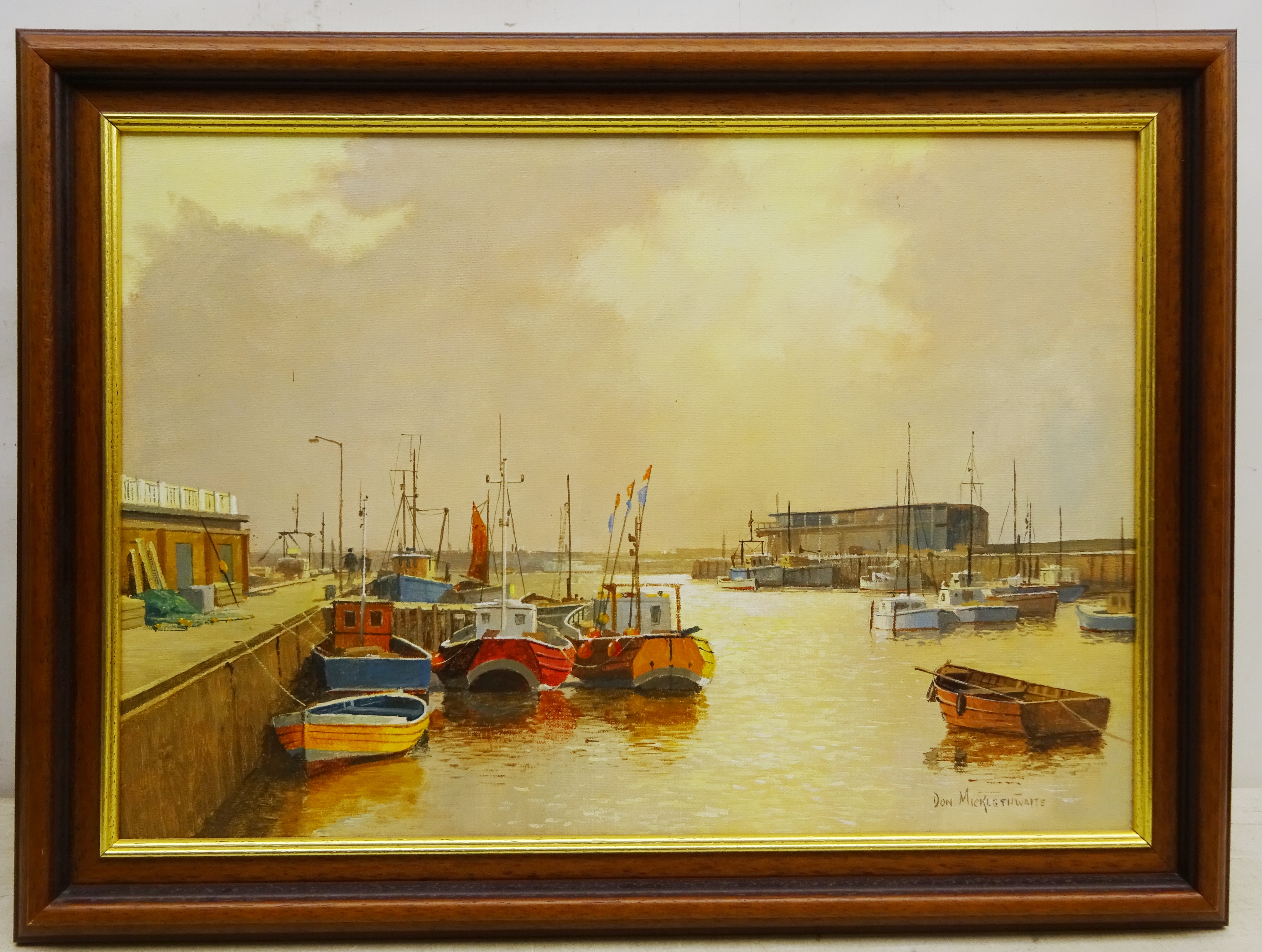 Don Micklethwaite (British 1936-): Bridlington Harbour at Sunrise, - Image 2 of 2