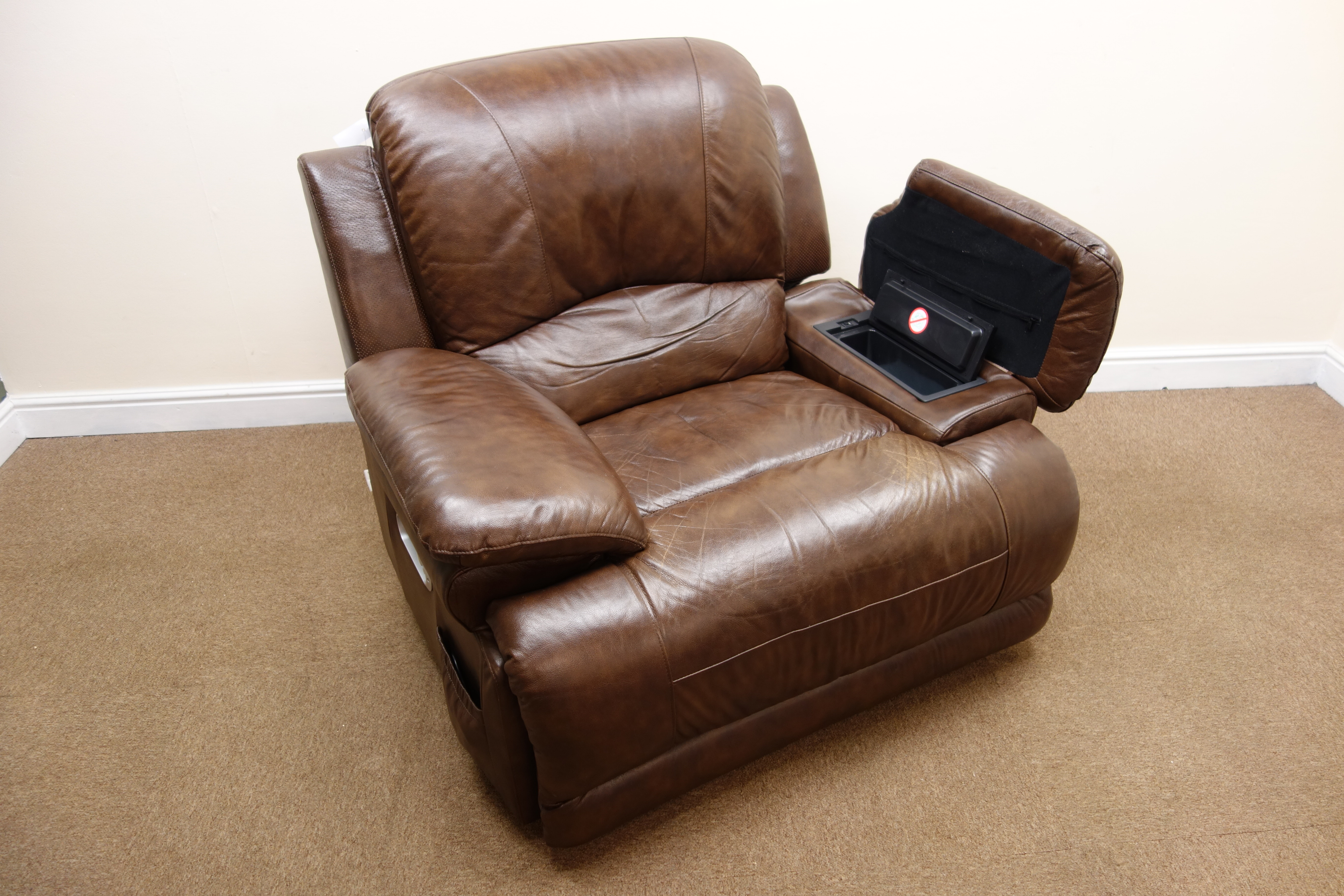 La-z-boy electric reclining armchair with speakers, Bluetooth connectivity, fridge and massage unit, - Image 2 of 5