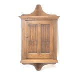 Ercol Ewelme elm corner wall cupboard, single door, W58cm, H105cm,