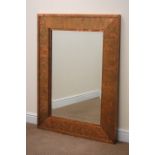 Rectangular acid washed copper finish bevel edge mirror,