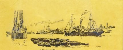 William Minshall Birchall (American 1884-1941): Shipping Studies,