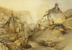 Henry Barlow Carter (British 1804-1868): The Narrow Road down to Staithes,