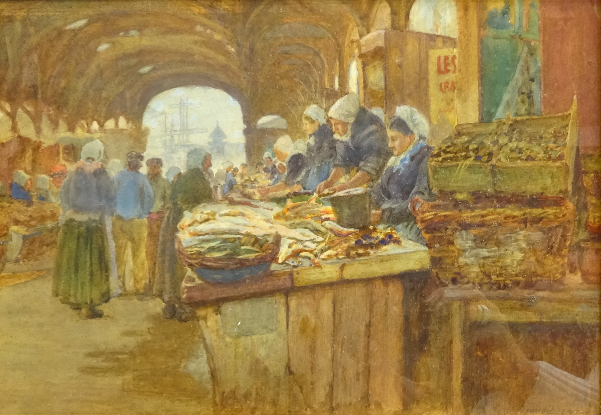 Henry Silkstone Hopwood (Staithes Group 1860-1914): 'Old Market Dieppe',