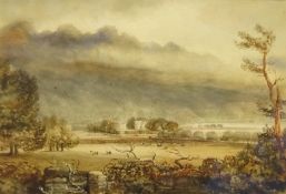 Henry Barlow Carter (British 1804-1868): 'Kennet House and Craig Cealach, Loch Tay Perthshire,