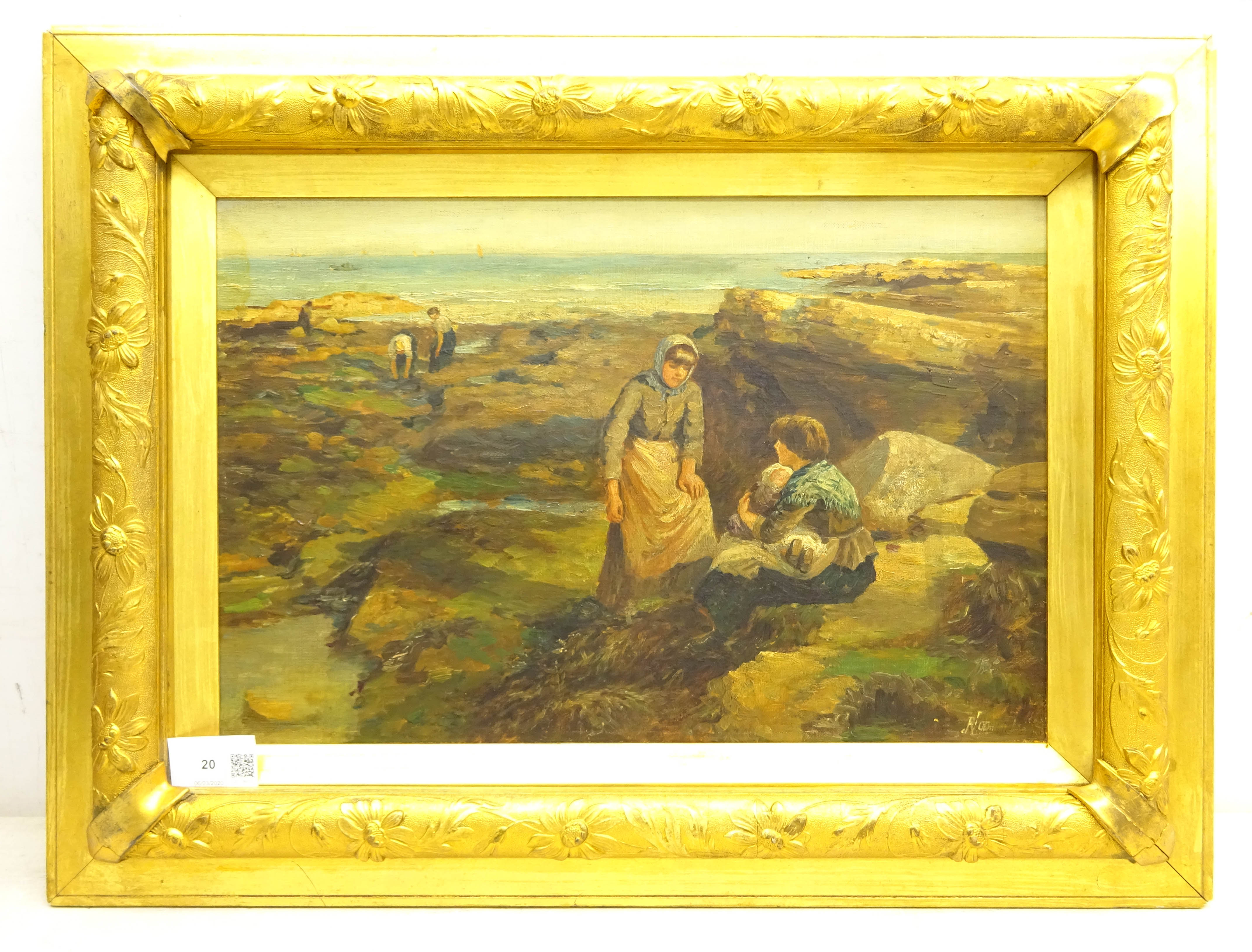 Robert Jobling (Staithes Group 1841-1923): Girls on the Rocks, - Image 2 of 2