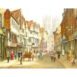 Steven Scholes (Northern British 1952-): Petergate York 1908,