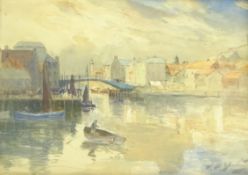 Thomas Swift Hutton (British c1865-1935): Dock End Whitby Harbour,