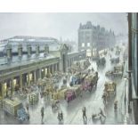 Steven Scholes (Northern British 1952-): 'Covent Garden London 1958',