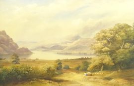 Henry Burdon Richardson (British c1811-1874): 'Ullswater', watercolour unsigned,