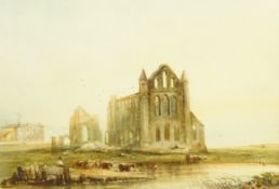 Henry Barlow Carter (British 1804-1868): Whitby Abbey, watercolour signed c.