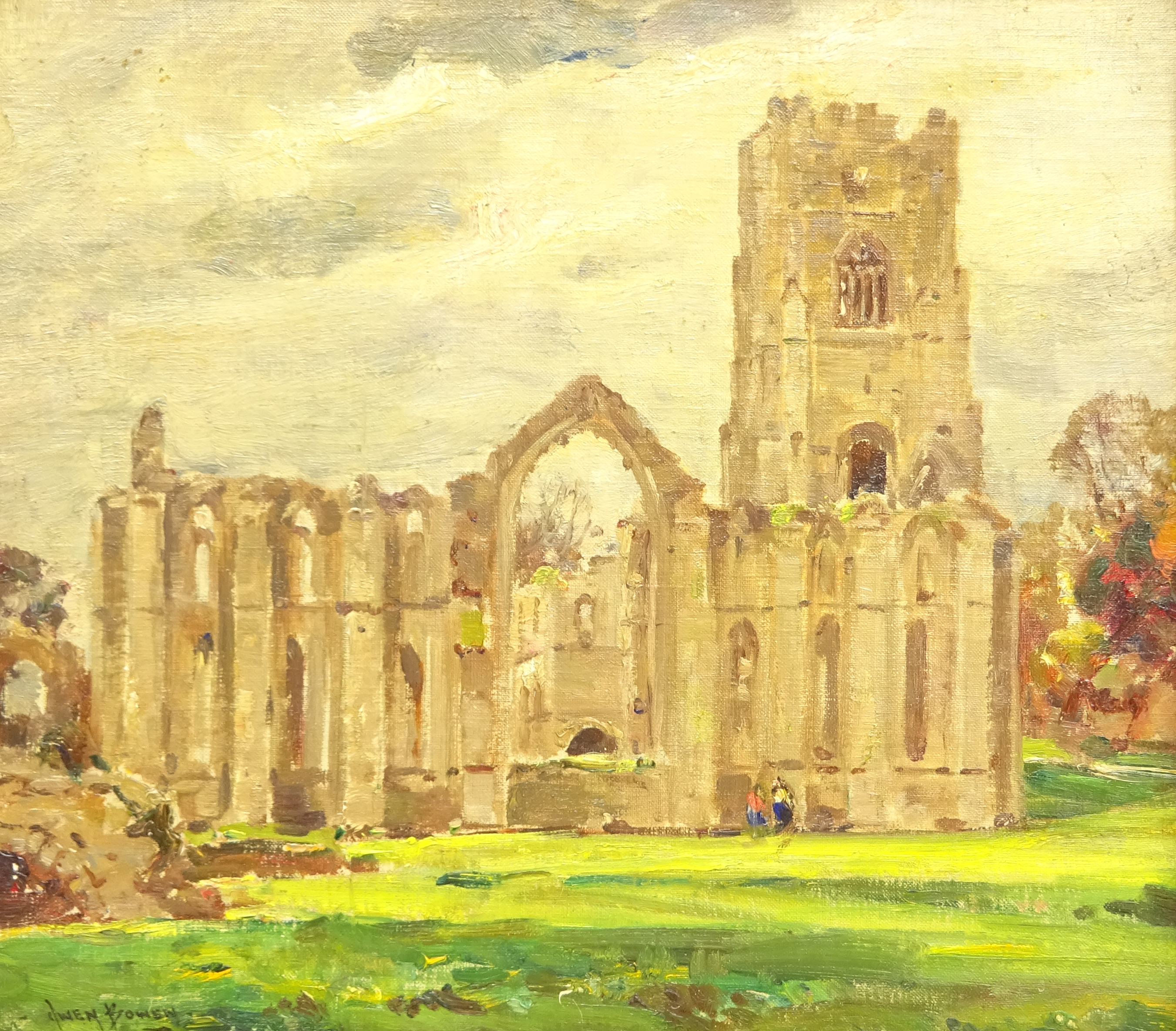 Owen Bowen (Staithes Group 1873-1967): Fountains Abbey Yorkshire,
