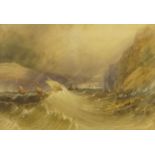 Henry Barlow Carter (British 1804-1868): 'Storm off Staithes',