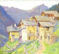 Mary Elwell (British 1872-1952): Alpine Chalets,
