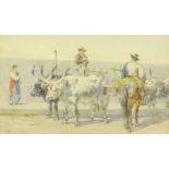 Italian School (19th/20th century): Ox Carts,