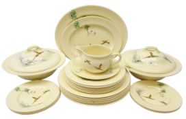 Royal Doulton 'The Coppice' pattern six place dinner service no. D.