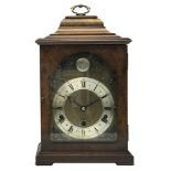 18th century style figured walnut chiming bracket clock retailed by Asprey,