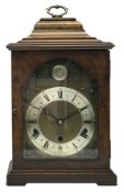 18th century style figured walnut chiming bracket clock retailed by Asprey,