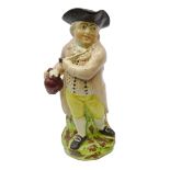 Early 19th century Staffordshire 'Hearty Good Fellow' toby jug H27.