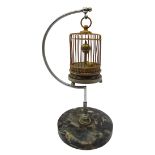 Small singing bird automaton clock,