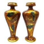 Pair Thomas Forester & Sons pottery vases designed by R Dean,