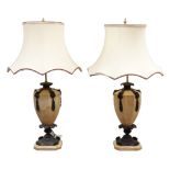 Pair of classical urn shaped table lamps by Thomas Blakemore,