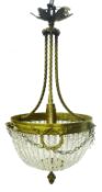 Neo-Classical design gilt metal chandelier,