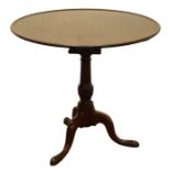 George III mahogany tripod table,