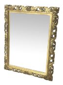 19th century gilt wood and gesso wall mirror,