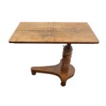 Victorian mahogany cantilever two-sided reading or bed table,