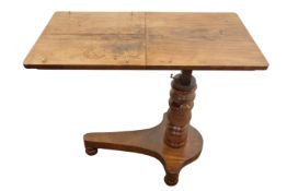 Victorian mahogany cantilever two-sided reading or bed table,