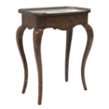 Early 19th century French kingwood and yew side table,