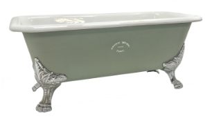 French cast iron roll top bath by L'Hygiene Moderne Depose Paris,