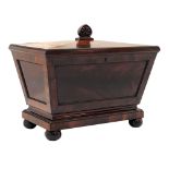 Regency mahogany sacophacus shaped cellarette,