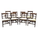 Set of eight George IV mahogany dining chairs,