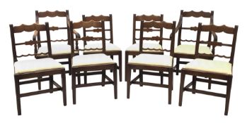 Set of eight George IV mahogany dining chairs,