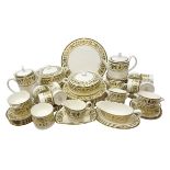 Royal Worcester dinner, tea and coffee service decorated in the Windsor pattern,
